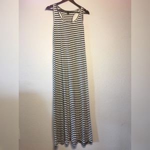 Striped racerback maxi dress small